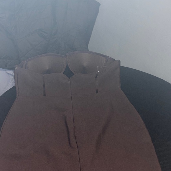 Fashion Nova Brown Strapless Dress - Picture 4 of 5